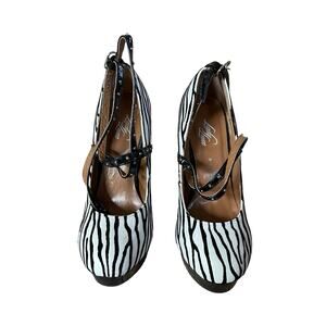 Zebra Print Pumps Lady Luxe Women’s Size 7 High Heel Dress Shoes
